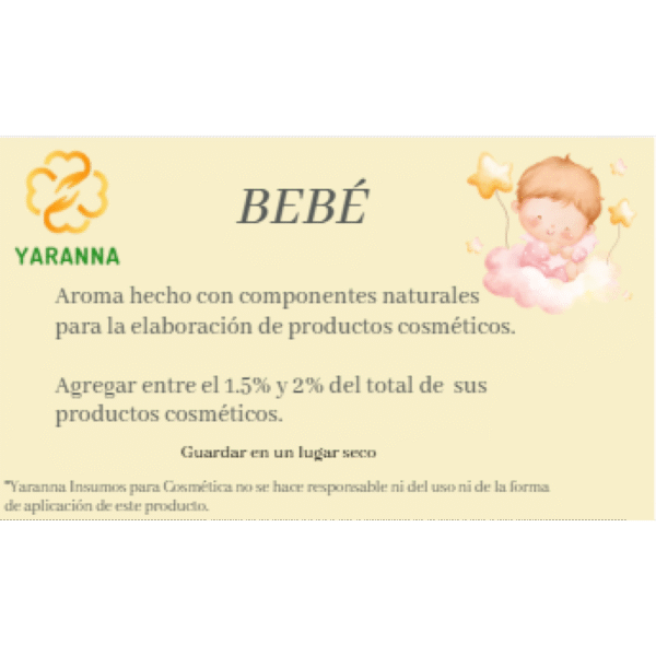 Aroma Bebé 50 ml para jabones. Aroma Bebé 50 ml para jabones.