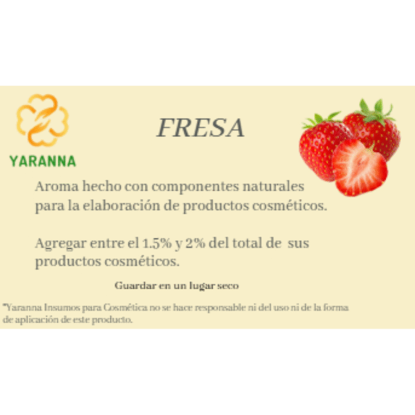 Aroma Fresa para jabones 50 ml Aroma Fresa para jabones 50 ml