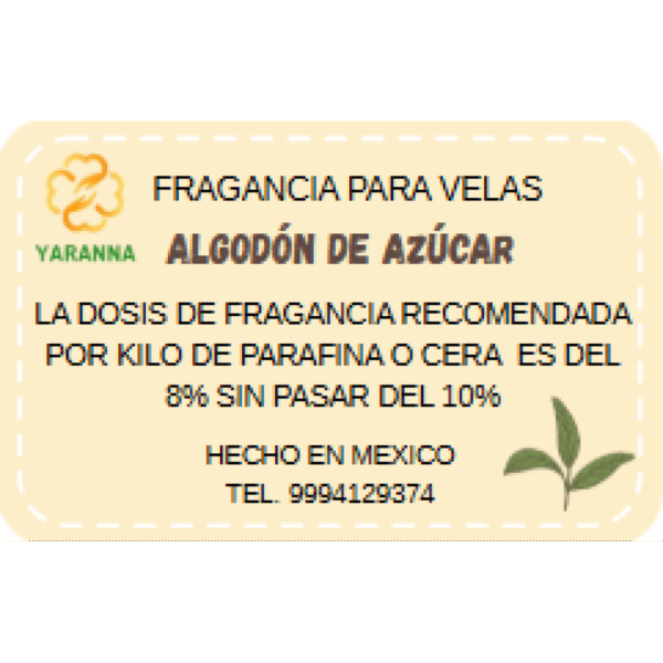 Fragancia Algodón de azúcar para velas de 125 grs