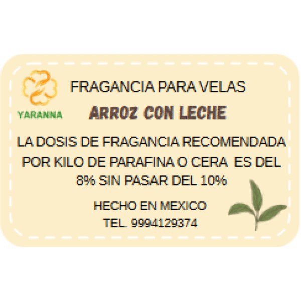 Fragancia Arroz con Leche para Velas 50 g Fragancia Arroz con Leche para Velas 50 g