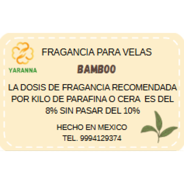 Fragancia Bamboo 125 g para velas. Fragancia Bamboo 125 g para velas.