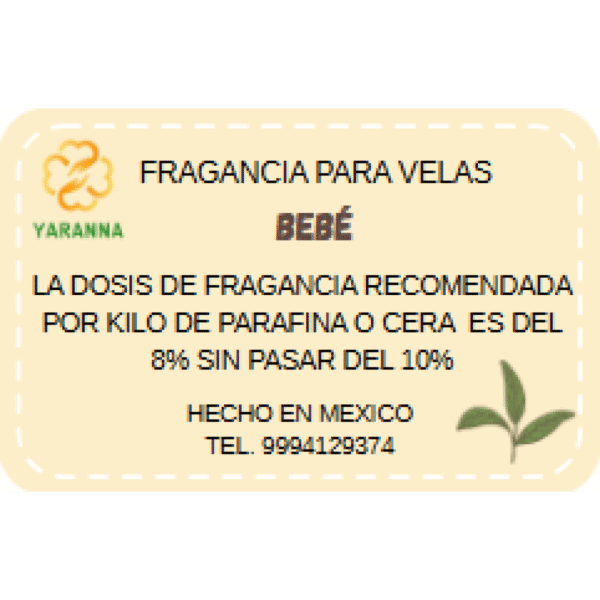 Fragancia Bebe 125 g para velas.