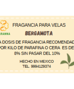 Fragancia Bergamota 125 g para velas.