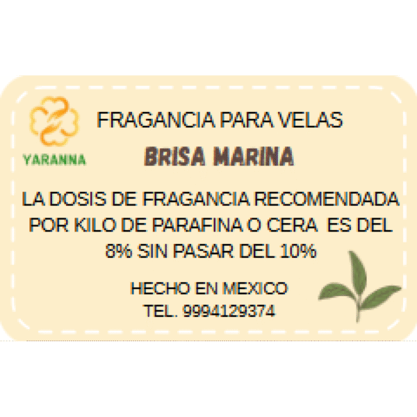 Fragancia Brisa marina 20 g para velas. Fragancia Brisa marina 20 g para velas.