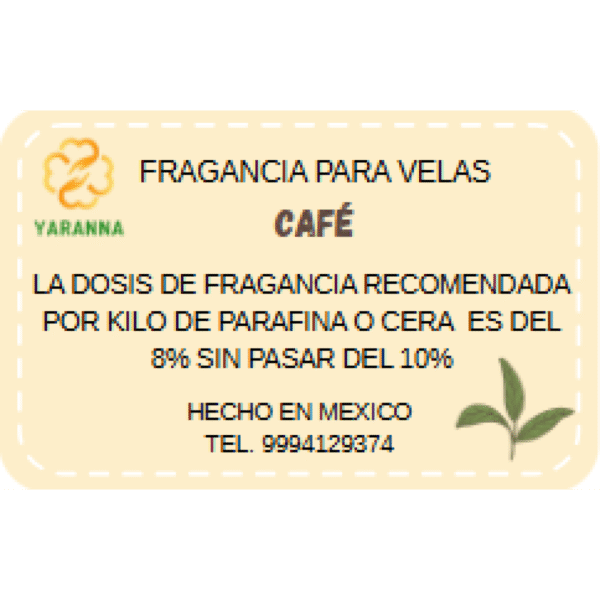 Fragancia Cafe 20 gramos para velas