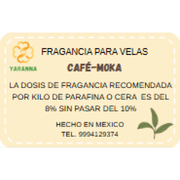 Fragancia Café Moka 20 grs para velas. Fragancia Café Moka 20 grs para velas.