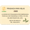 Fragancia Coco 125 grs para velas.