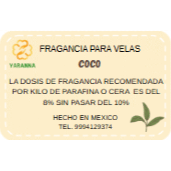 Fragancia Coco 125 grs para velas.
