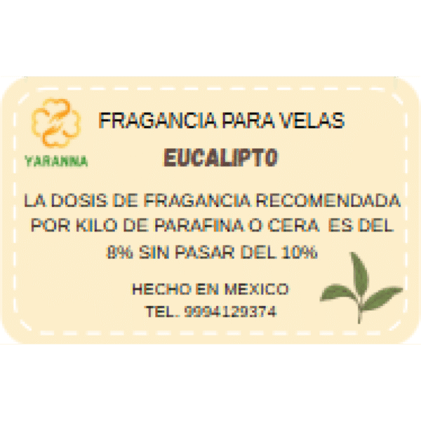 Fragancia Eucalipto 125 grs para velas.