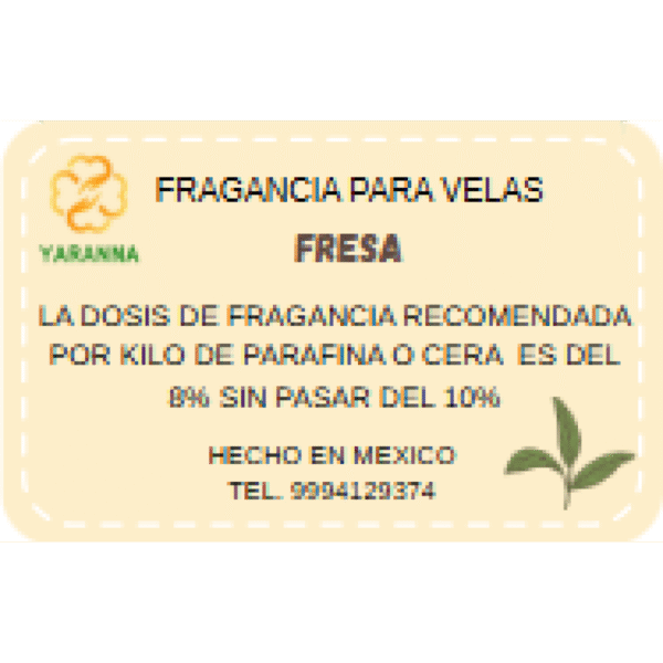 Fragancia Fresa 125 grs para velas.