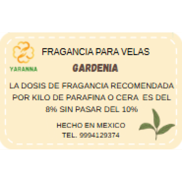 Fragancia Gardenia 250 grs para velas.