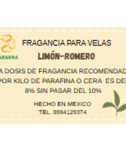 Fragancia Limon con Romero de 250 grs para velas