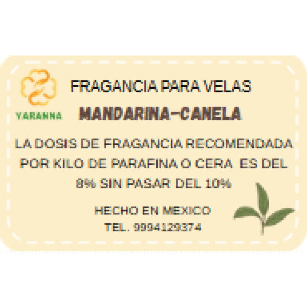 Fragancia Mandarina con Canela 125 g para velas Fragancia Mandarina con Canela 125 g para velas