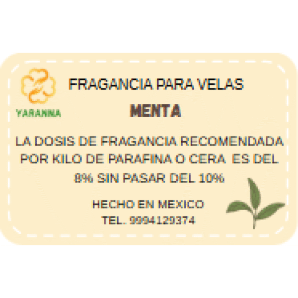 Fragancia Menta 250 g para velas. Fragancia Menta 250 g para velas.
