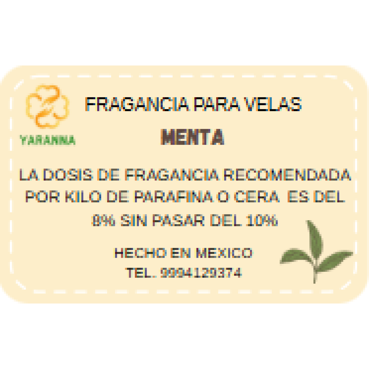 Fragancia Menta 50 g para velas.