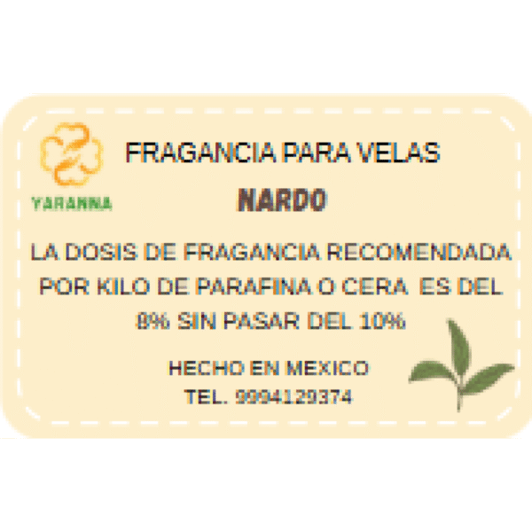 Fragancia Nardo 20 g para velas. Fragancia Nardo 20 g para velas.