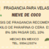 Fragancia Nieve de Coco de 50 g para velas