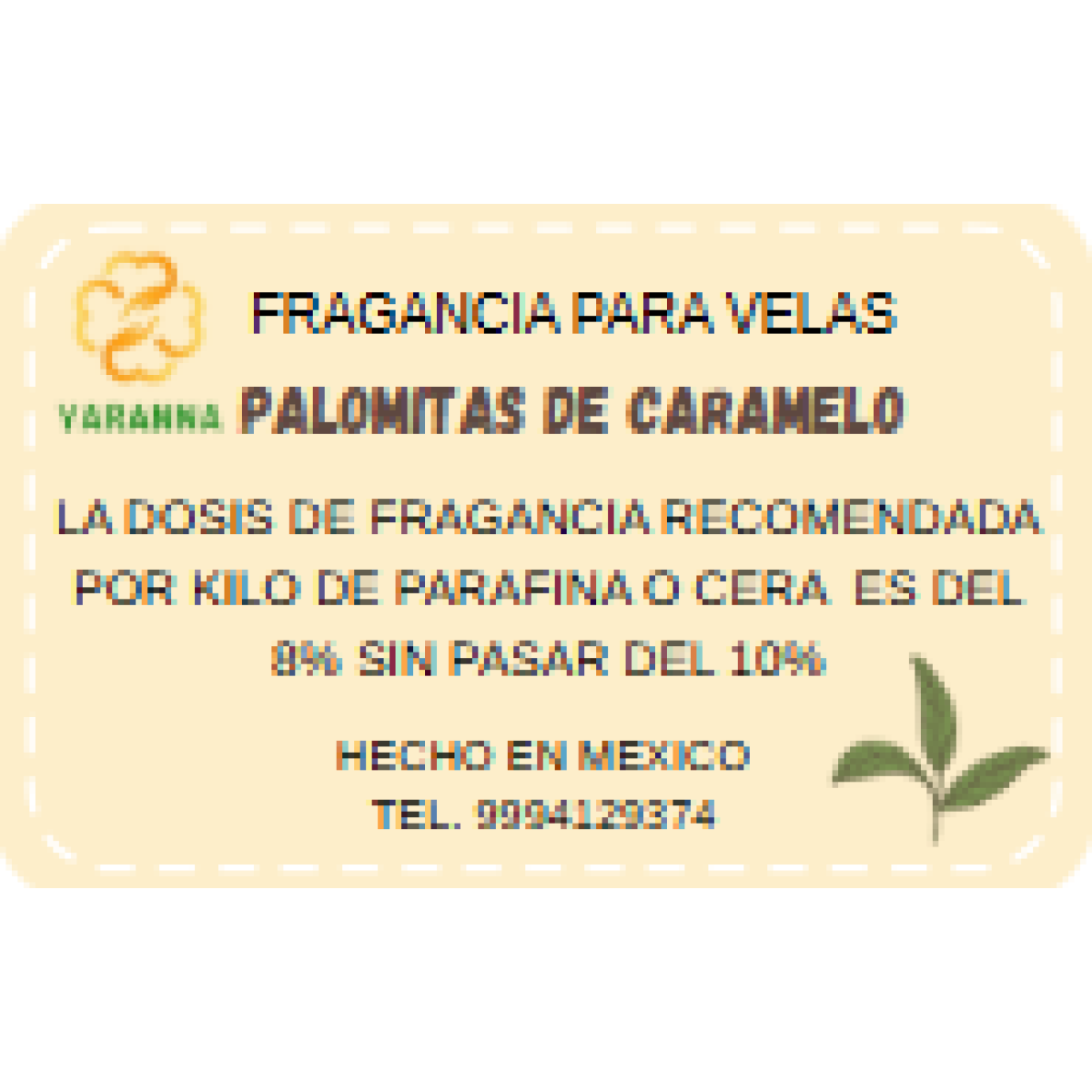 Fragancia Palomitas de caramelo 125 g para velas.