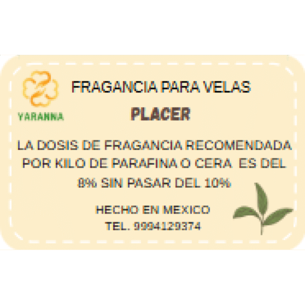 Fragancia Placer 20 grs para velas Fragancia Placer 20 grs para velas