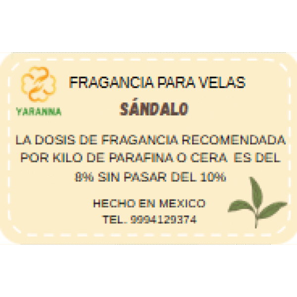 Fragancia Sandalo 125 grs para velas Fragancia Sandalo 125 grs para velas