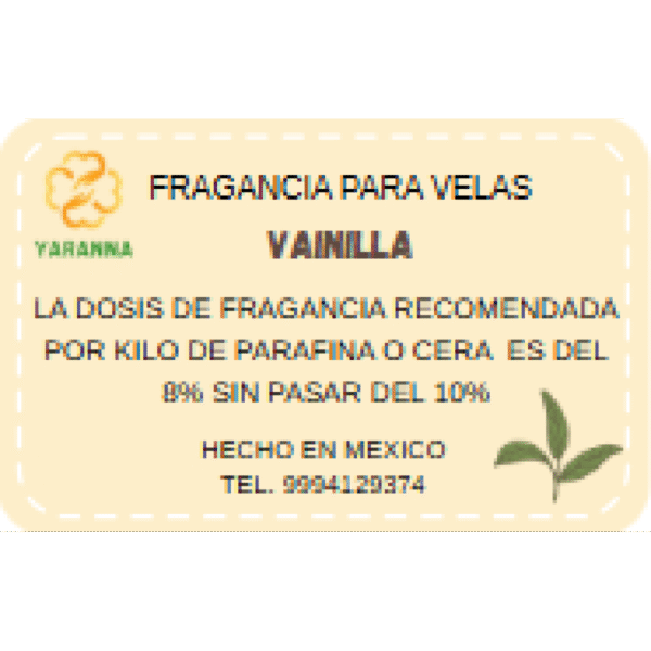 Fragancia Vainilla 50 grs para velas. Fragancia Vainilla 50 grs para velas.