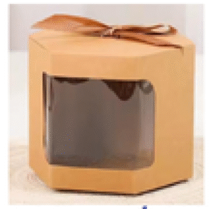 Caja de regalo con ventana de acetato y listón Caja de regalo con ventana de acetato y listón