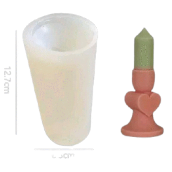 Cirio Corazón con Vela Lisa