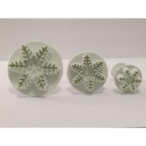 Juego de Cortadores 3 piezas Copos Navideños #1