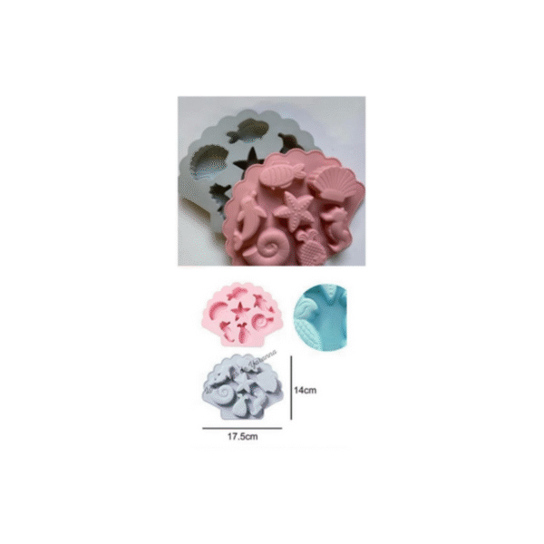 Molde Animales Marinos 7 cavidades