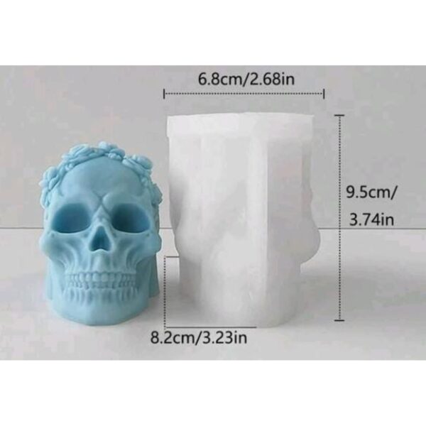 Molde Calavera con flores