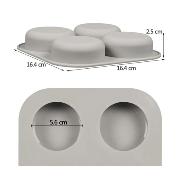 Molde Circulos #2 4 cavidades. Molde Circulos #2 4 cavidades.