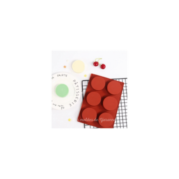 Molde Circulos 6 cavidades.