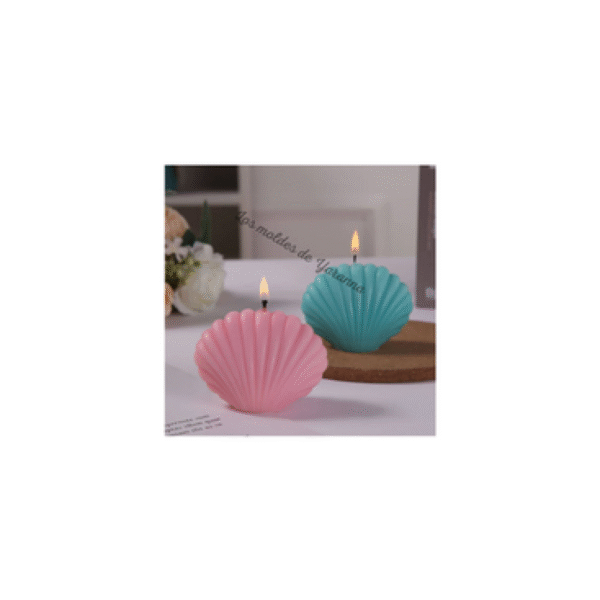 Molde Concha grande para velas 130 gramos.