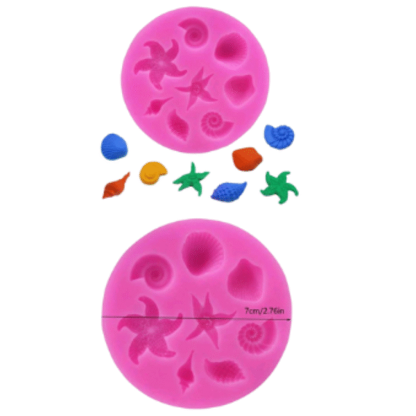 Molde Conchitas y Estrellas Marinas Molde Conchitas y Estrellas Marinas