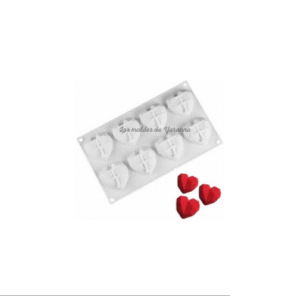 Molde Corazón Geométrico 8 cavidades. Molde Corazón Geométrico 8 cavidades.