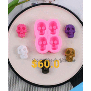 Molde Craneos 4 cavidades Molde Craneos 4 cavidades