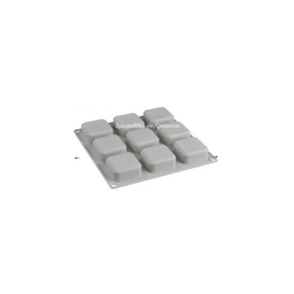 Molde Cuadrados 9 Cavidades.