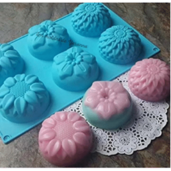 Molde Flores mixtas 6 cavidades