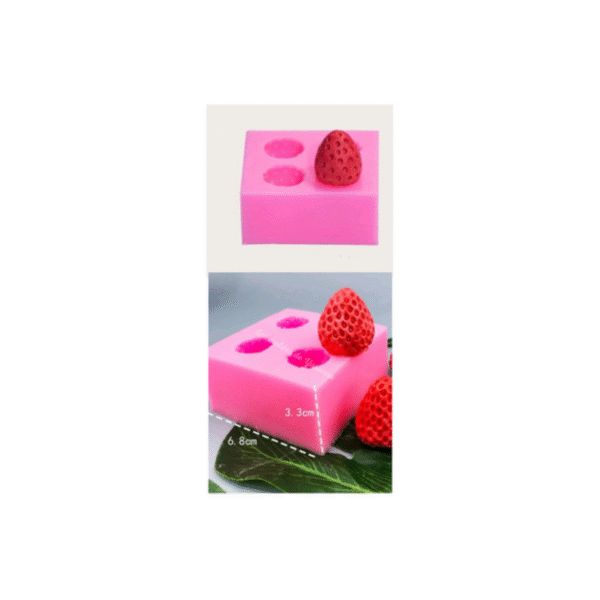 Molde Fresas 4 cavidades