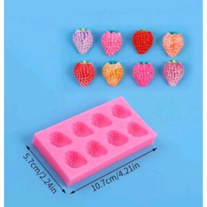 Molde Fresas 8 cavidades Molde Fresas 8 cavidades