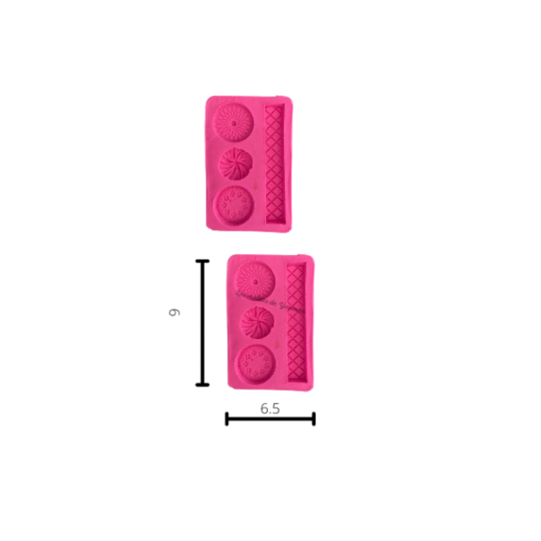Molde Galletas Varias 4 cavidades