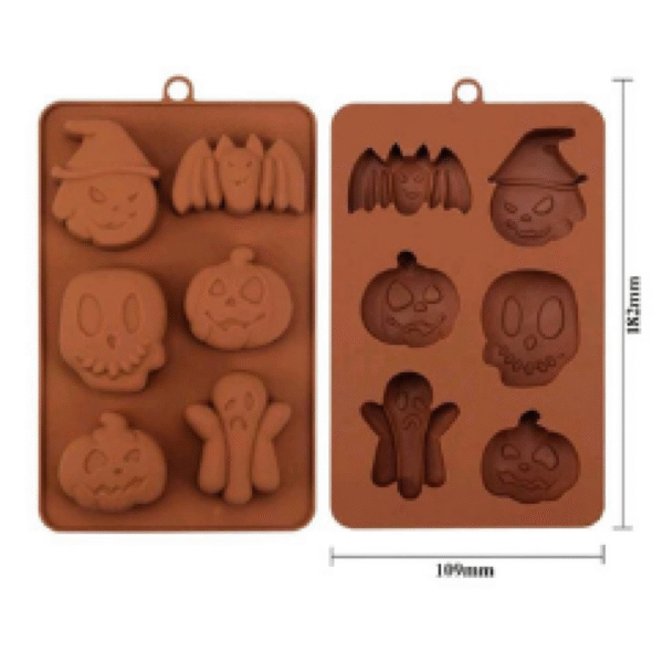 Molde Halloween 6 cavidades