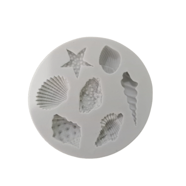 Molde Marino 3D con 7 cavidades Molde Marino 3D con 7 cavidades
