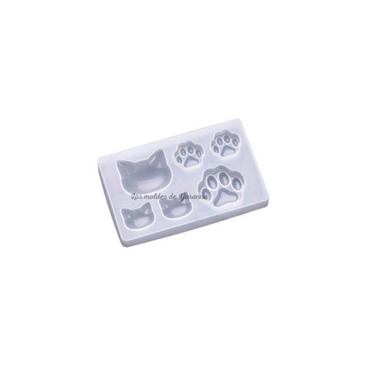 Molde Mini Huellas y Gatos Resina.
