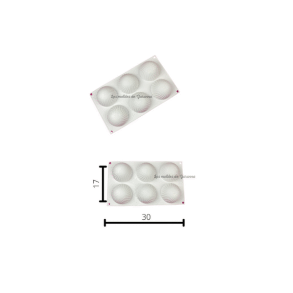 Molde Mousse 6 Cavidades Molde Mousse 6 Cavidades