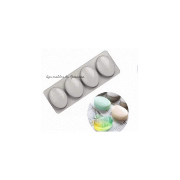 Molde Ovalo Básico Facial 4 cavidades.