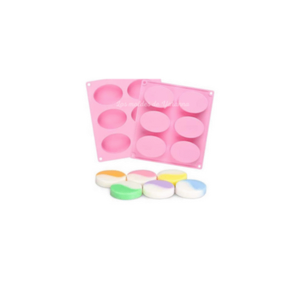 Molde Ovalos 6 cavidades.