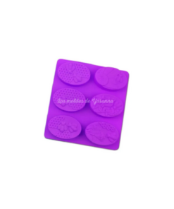 Molde Panalitos Ovalados de 6 Cavidades.