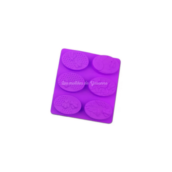 Molde Panalitos Ovalados de 6 Cavidades. Molde Panalitos Ovalados de 6 Cavidades.