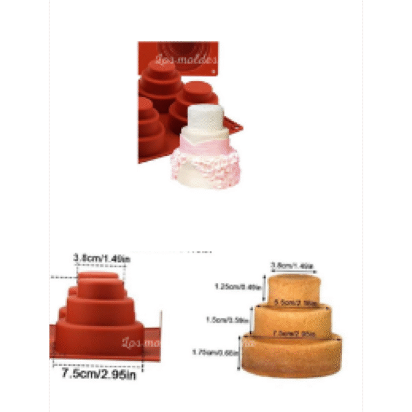 Molde Pastelito liso 3 pisos. Molde Pastelito liso 3 pisos.